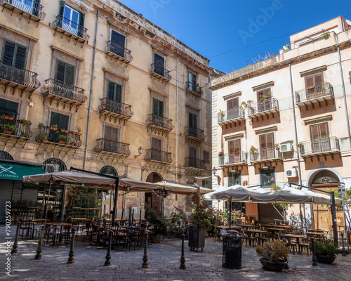 Old Piazza in the heart of Palermo, Sicity