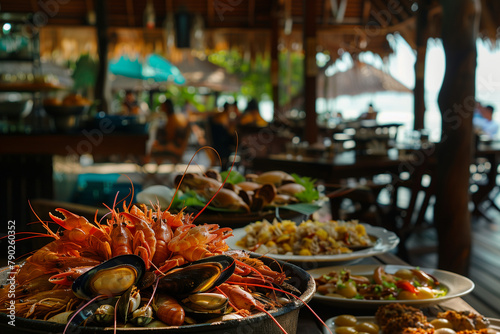 seafood beach restaurant in Thailand, relaxed dining on exotic coastal trip (2)