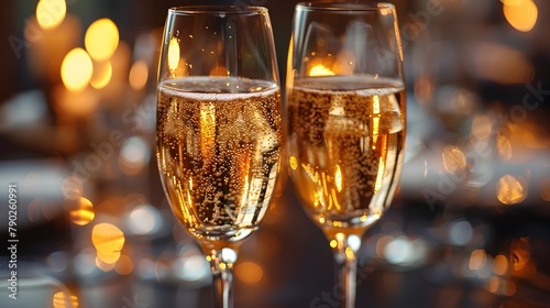 Champagne Celebration at Elegant Party Setting photo