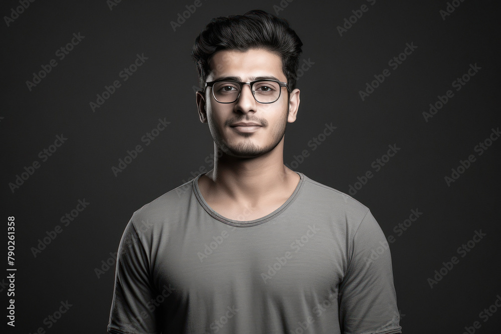 Young man wearing eyeglasses