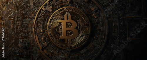 Abstract Bitcoin Halving Wallpaper with Cryptocurrency Symbols and Patterns