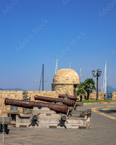 The old canon and ramparts of Alghero, capital of  Sardinia
