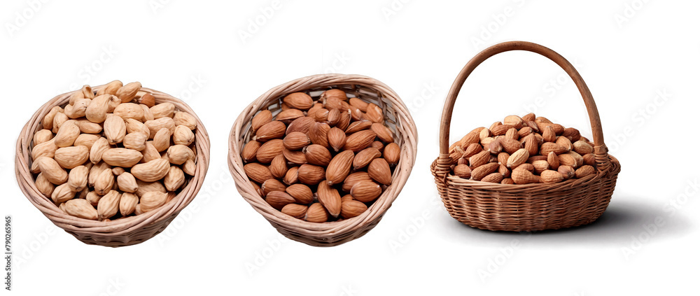 hazelnuts in a wooden bowl hazelnuts in a wooden bowl