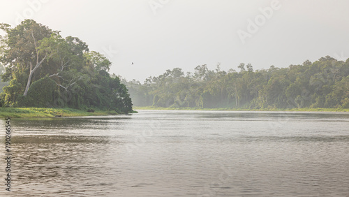 Scenic view of San Juan river also known as El Desaguadero at the border of Costa Rica and Nicaragua photo