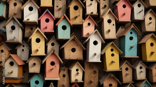 birdhouses isolated .Generative AI