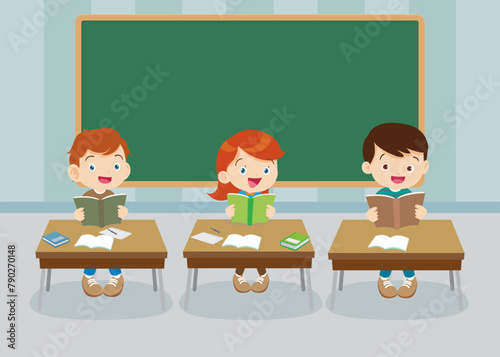 students and teacher in classroom