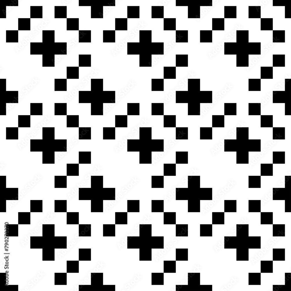 Checks, crosses ornament. Seamless pattern. Tiles, forms backdrop. Squares, plusses wallpaper. Ethnic motif. Geometric background. Mosaic illustration. Digital paper, textile print, abstract vector. Checks, crosses ornament. Seamless pattern. Tiles, forms backdrop. Squares, plusses wallpaper. Ethnic motif. Geometric background. Mosaic illustration. Digital paper, textile print, abstract vector.