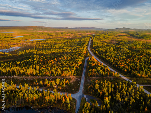 Obraz na płótnie Lappland - Natur - Drohne w salonie