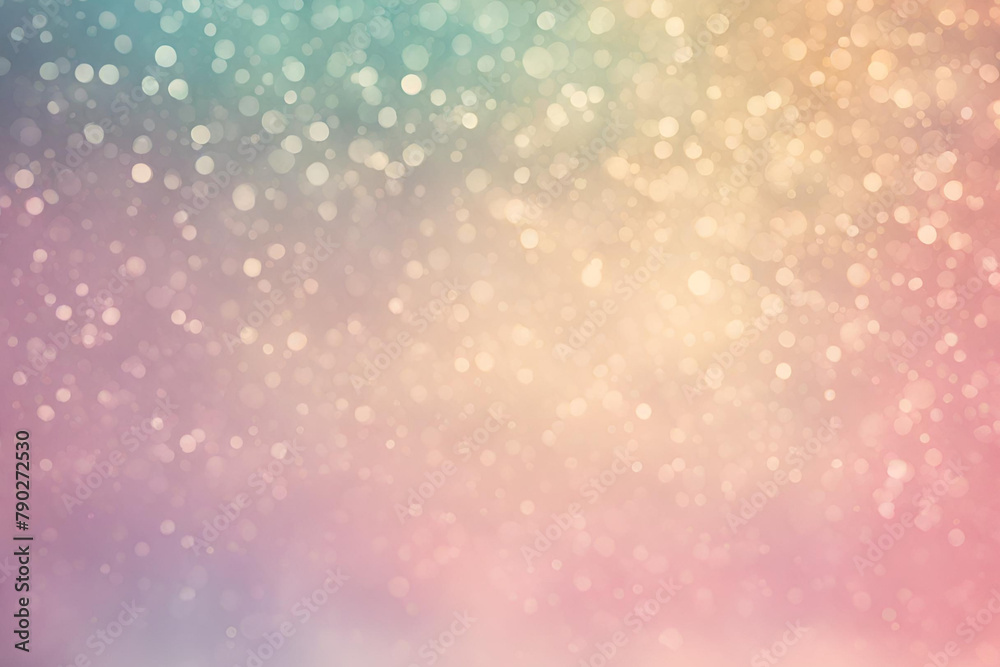 Pastel bokeh , a normal simple grainy noise grungy empty space or spray texture , a rough abstract retro vibe shine bright light and glow background template color gradient