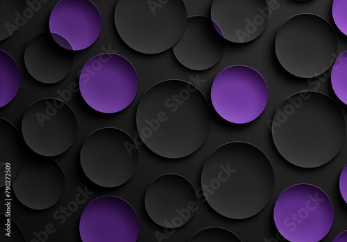 Purple Orbit   Seamless Pattern Design on Black Background  generative AI 