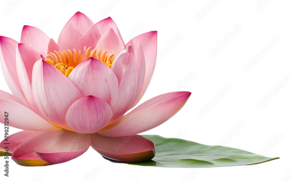 pink lotus isolated on white transparent background PNG 