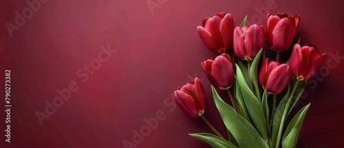 Red Tulips in a Vase