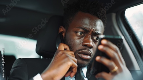 Businessman Making an Important Call photo