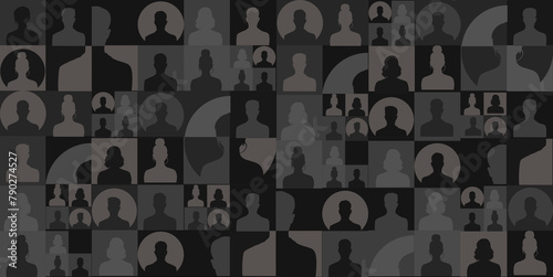 People, users, community - banner, background, vector illustration	