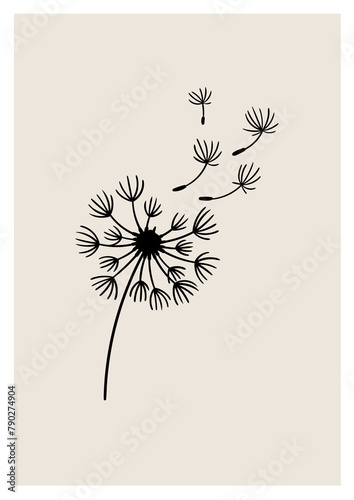 Black Dandelion on cream background wall art (part of set of 2)

A2 format (420 x 594 mm) - cream background. 
I can amend  colours depending on your need free of charge, just contact me.
 (ID: 790274904)