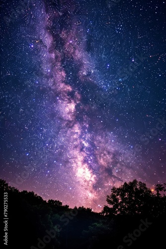 The Night Sky Filled With Stars and the Milky Way