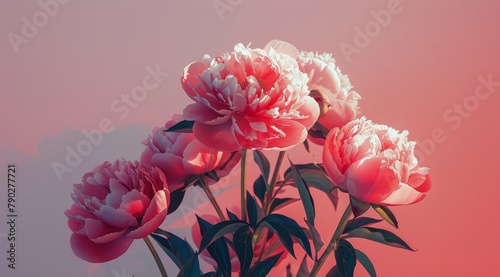 Vase of Pink Flowers on Table