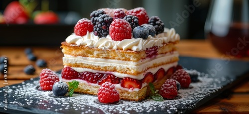 Fresh Fruit Topped Cake