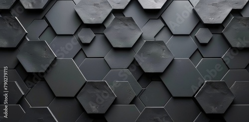 Monochrome Hexagonal Pattern