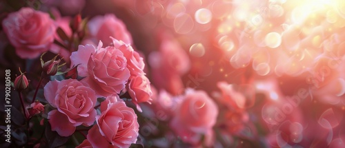 Blooming Pink Roses