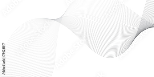 Abstract wave element for design. Digital frequency track equalizer. Stylized line art background. Vector illustration. Wave with lines created using blend tool. Curved wavy line, smooth stripe.
