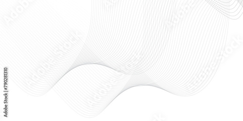 Abstract wave element for design. Digital frequency track equalizer. Stylized line art background. Vector illustration. Wave with lines created using blend tool. Curved wavy line, smooth stripe. 