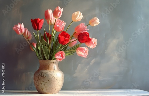 Vase Filled With Red and Yellow Flowers