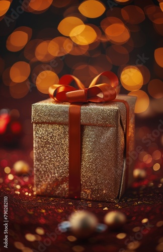 Red Ribbon Present Box