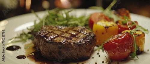 Steak With Side of Tomatoes