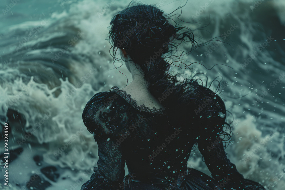 A photograph of a banshee of the sea, her eerie wails foretelling storms and shipwrecks to those who