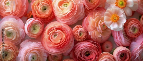 Pink Flowers Surrounding White Flower in Center