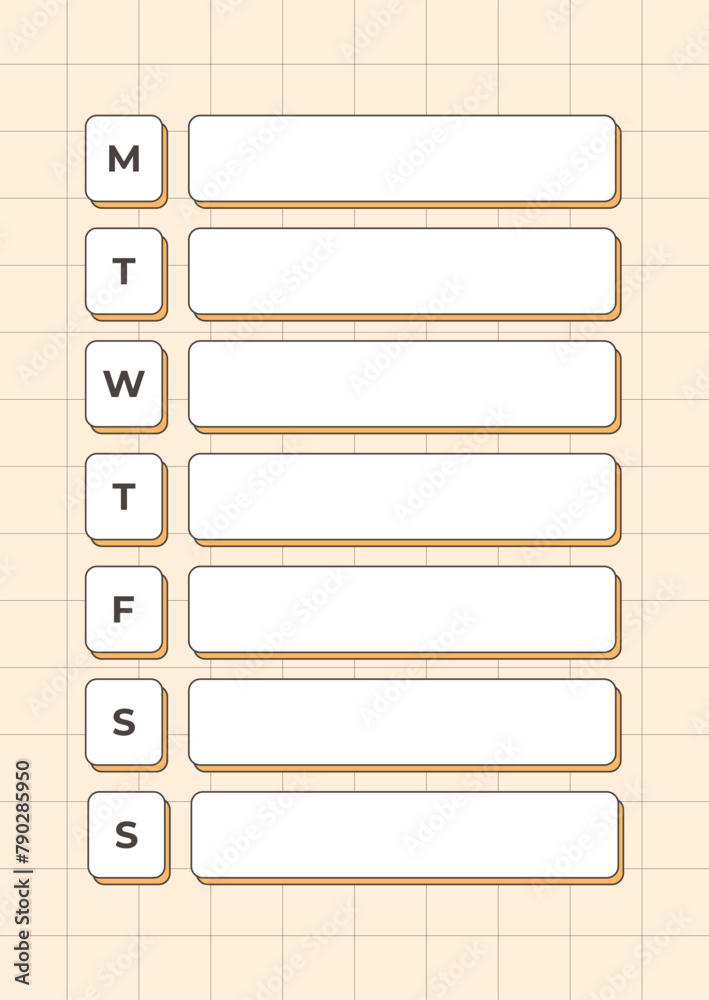 Retro style planner templates. Weekly, monthly and yearly planners. To do list, notes, goal planner and habit tracker pages design. Month organizer scrapbook schedule isolated vector. White background Retro style planner templates. Weekly, monthly and yearly planners. To do list, notes, goal planner and habit tracker pages design. Month organizer scrapbook schedule isolated vector. White background