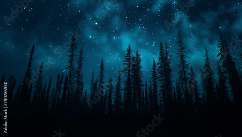 Stargazing in Forest (ID: 790285930)