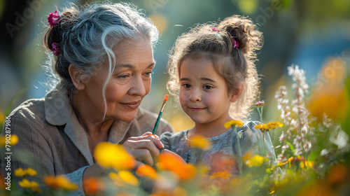 8. Arts and Crafts: Around a sunlit table strewn with paints and brushes, grandparents and grandchildren unleash their creativity, crafting colorful masterpieces together. With eac