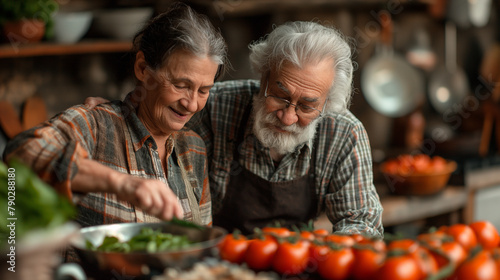 20. Home Sweet Home: In the heart of a bustling kitchen, grandparents and grandchildren come together to prepare a hearty meal. Amidst the comforting aroma of home-cooked food and