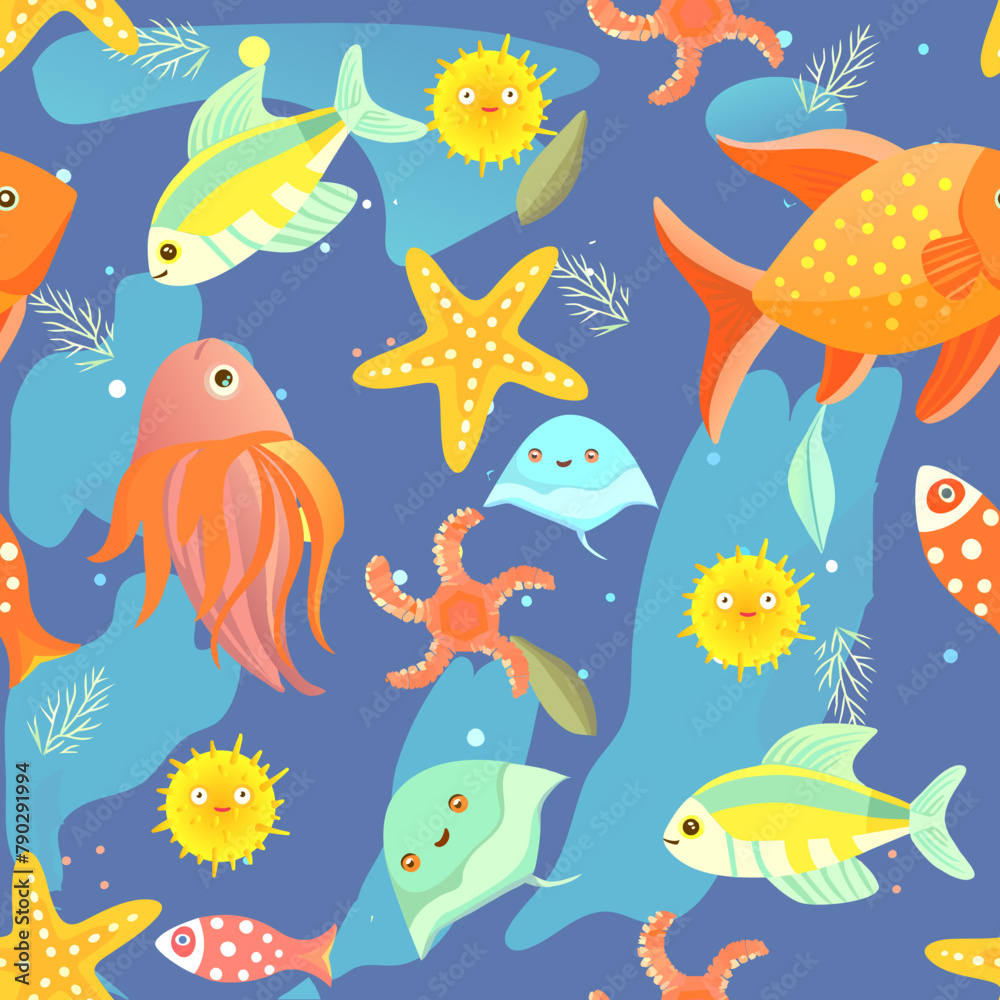 pattern sea life Ocean marine