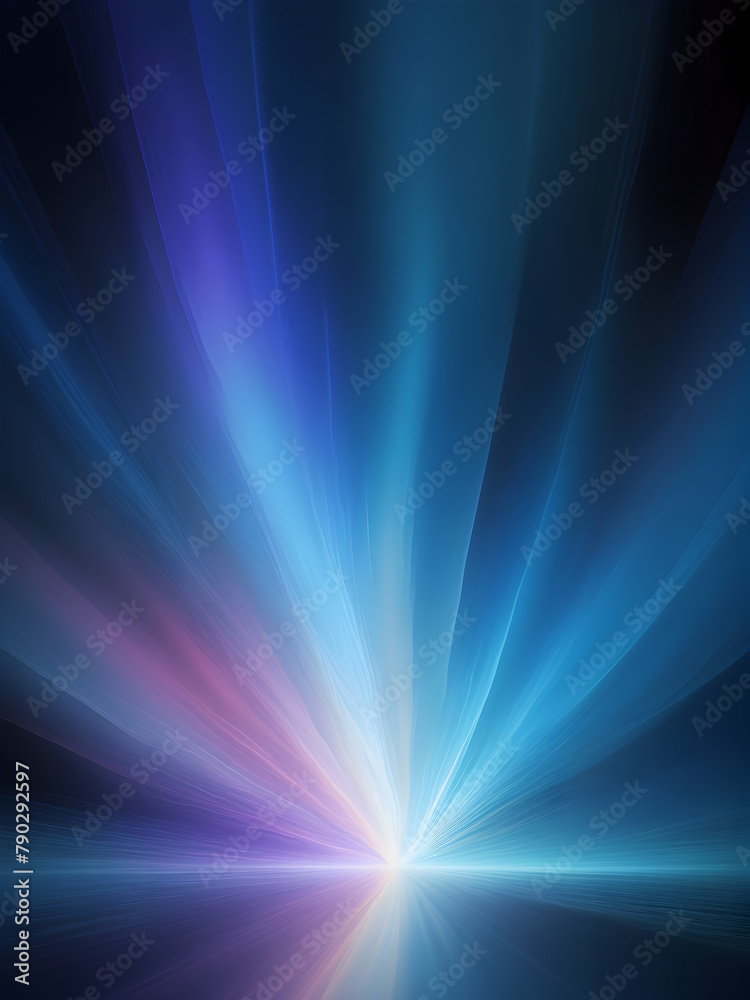Obraz premium Fundo artistico com roxo e azul com ondas e curvas coloridas
