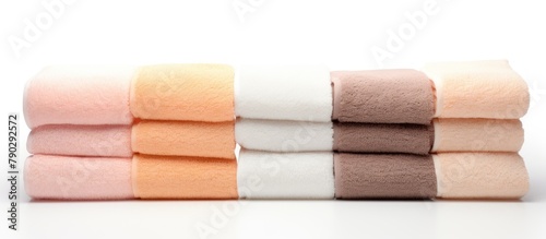 Stack of bath towels.