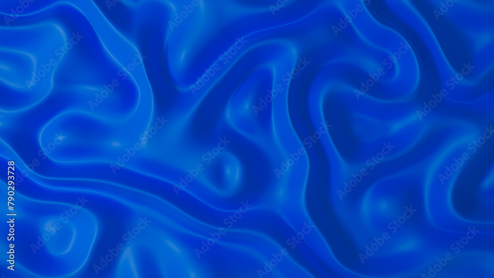 Blue crinkled textile texture with different undulations