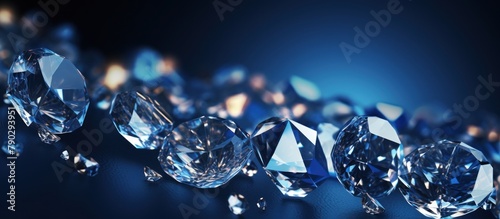 Beautiful diamond and glitter against shiny background