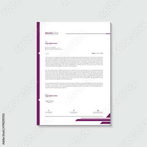 Company letterhead design template
