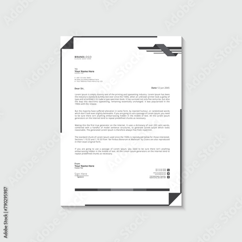 Company letterhead design template