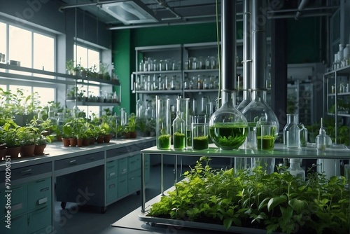 Room filled with numerous green plants