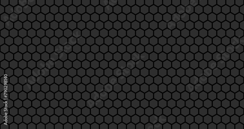 Seamless Geometric Hexagonal Pattern for Background or Wallpaper Design in Black abd grey photo