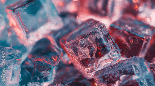 Abstract background, blue ice cubes