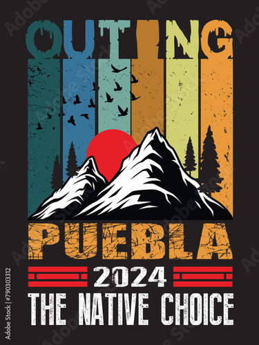 outing publa 2024 the native choice 
outdoor t-shirt design