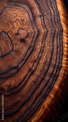 Detailed walnut wood grain and patterns