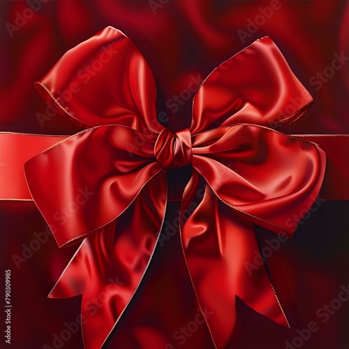 Impeccable Red Satin Ribbon Bow for Special Gifts