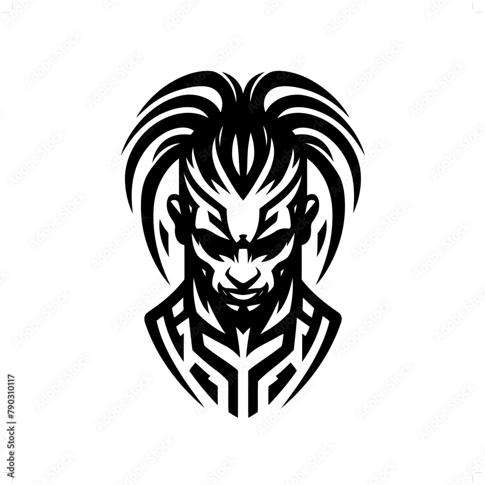 rasta; dreadlock in modern tribal tattoo, abstract line art of people, minimalist contour. Vector rasta; dreadlock in modern tribal tattoo, abstract line art of people, minimalist contour. Vector