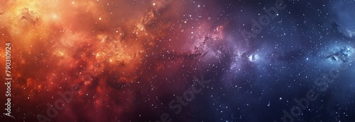 Multicolored Background of Clouds and Stars